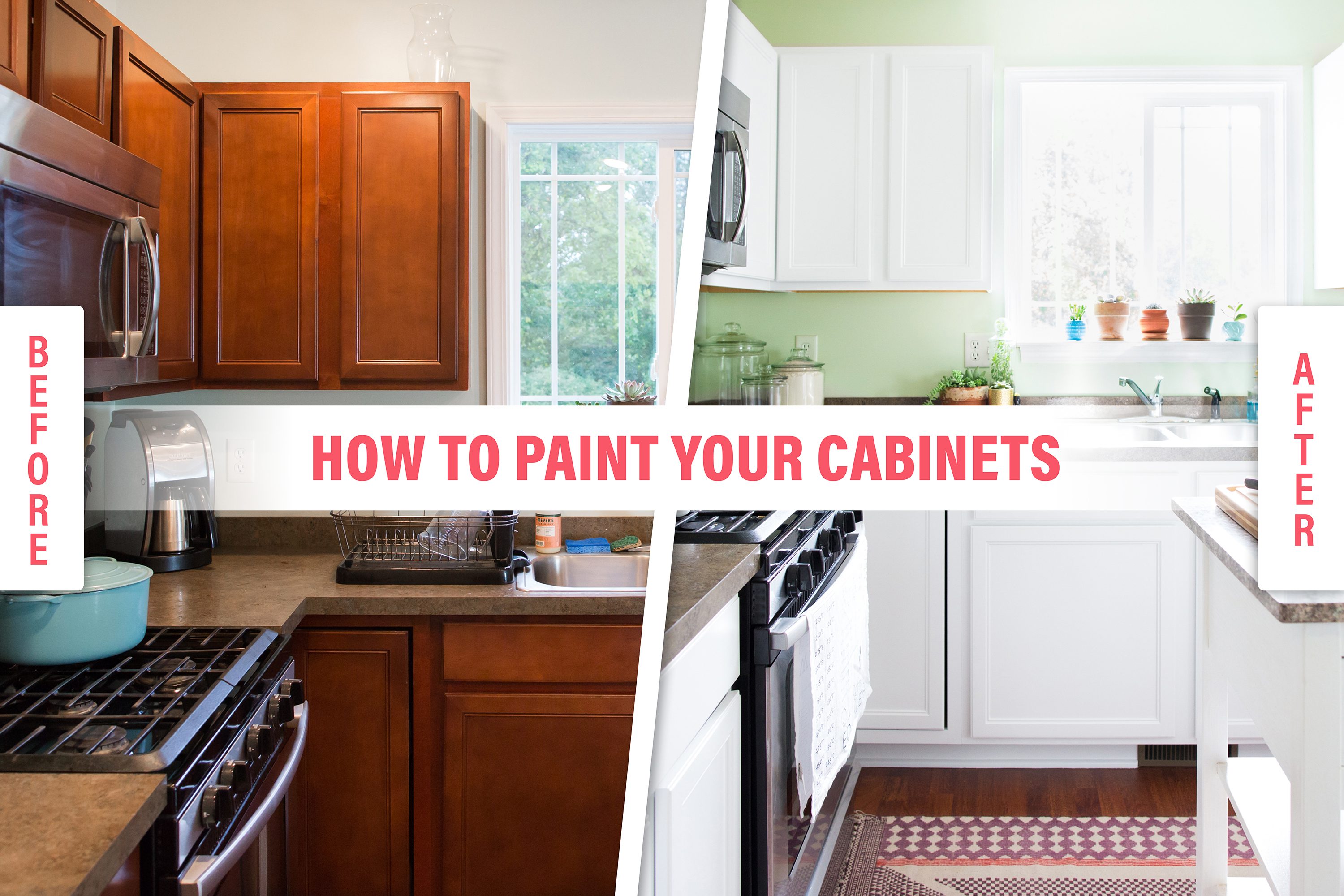 how to paint my kitchen cabinets white?