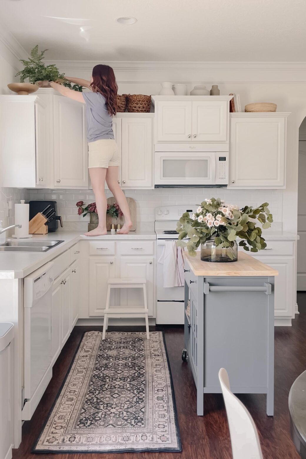 how to decorate above kitchen cabinets contemporary?