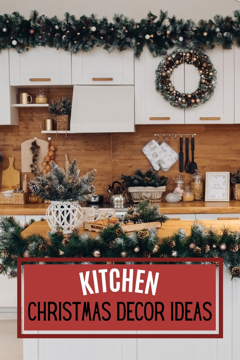 how to decorate above kitchen cabinets for christmas?