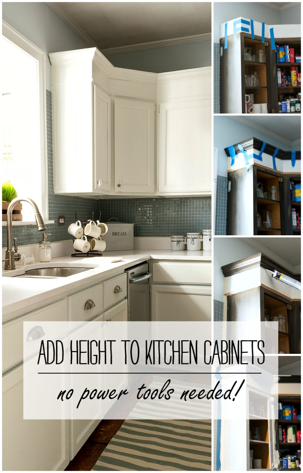 how to add height to kitchen cabinets?